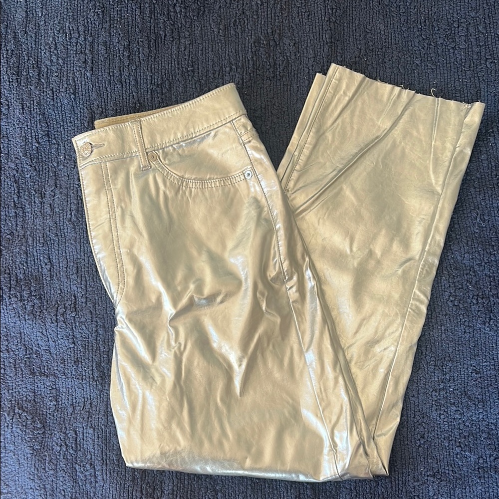 Express Metallic Silver Pants